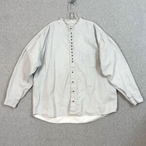 Civilian Grandfather Shirt Band Collar Size XXL Cotton Hippie Granola Boho